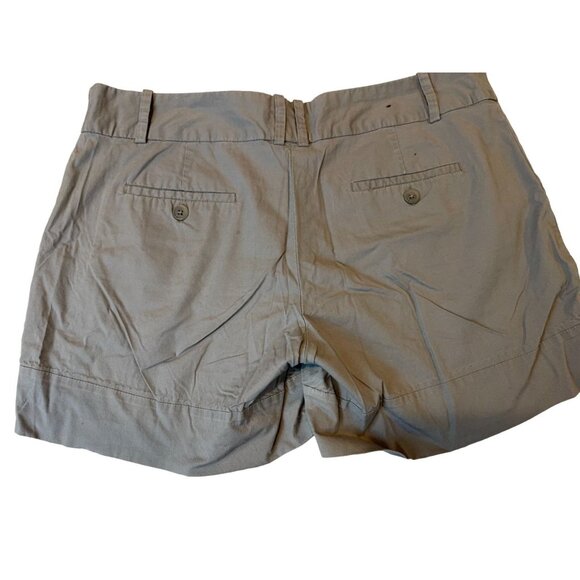 Mossimo Women Chino Shorts Flat Front Low Rise Stretch Cotton Blend Gray Size 10 - Picture 2 of 8